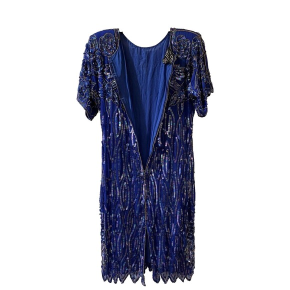 Jean for Joseph Le Bon women VTG Sequin Midi Cocktail Dress size PS Petite Small - Picture 3 of 9